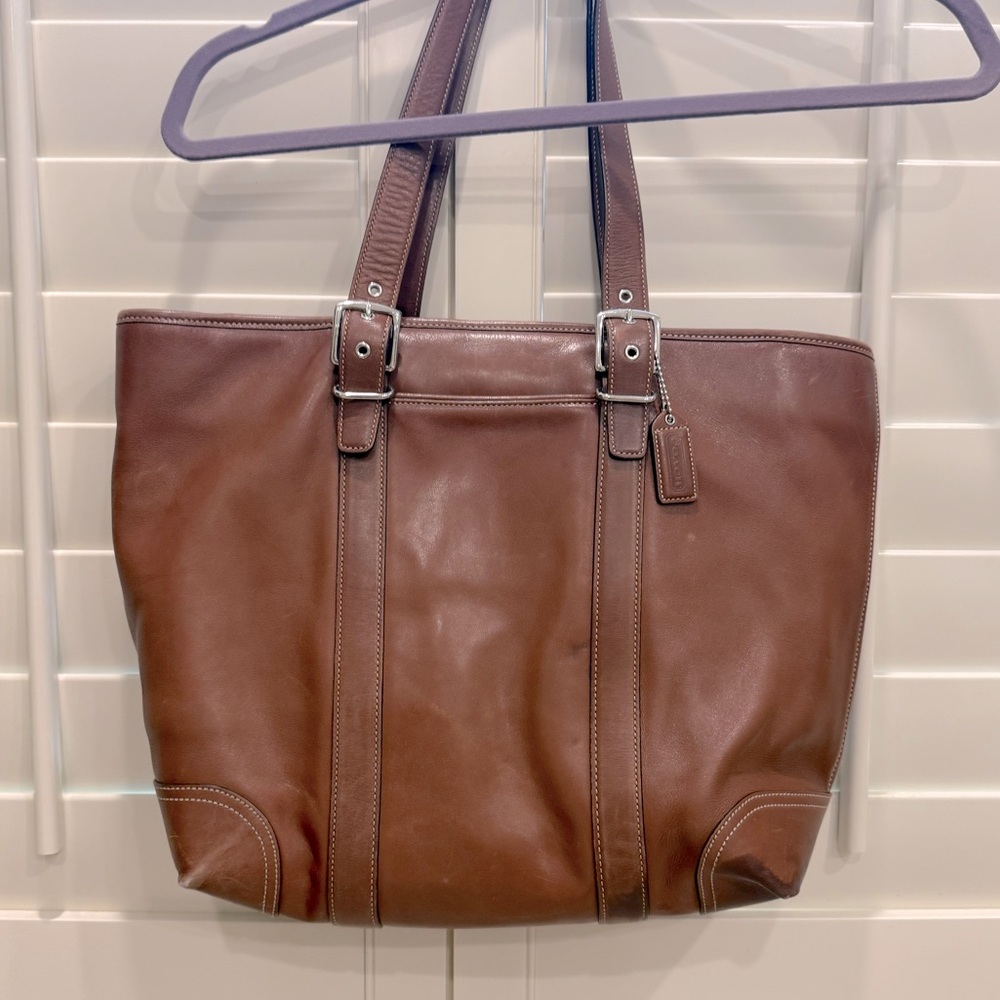 Coach Brown Saddle Leather Tote Bag